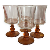 Lot of amber glasses