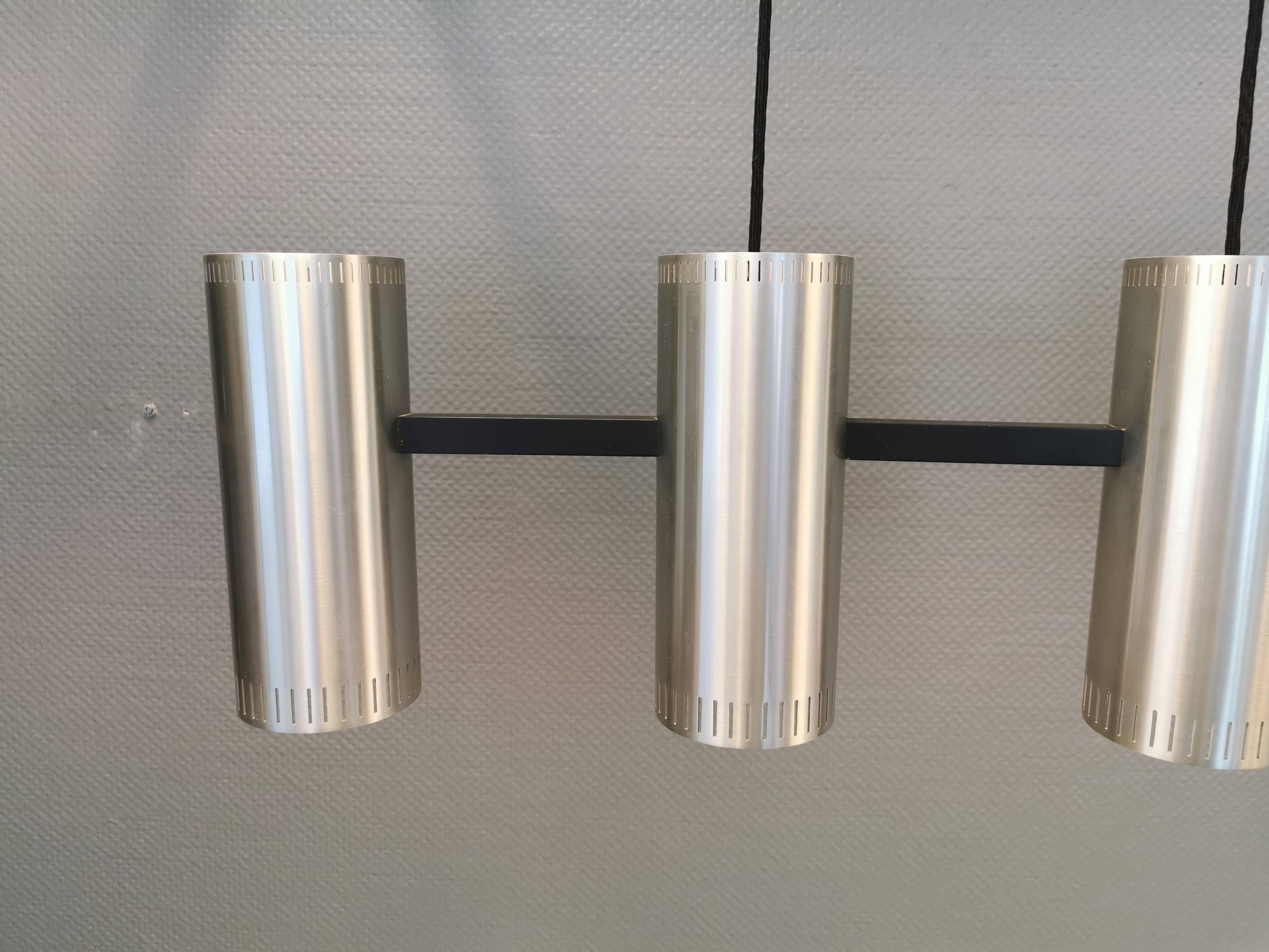 Very beautiful and rare Cylinder IV hanging lamp designed by Jo Hammerborg for Fog og Mørup in 1966.