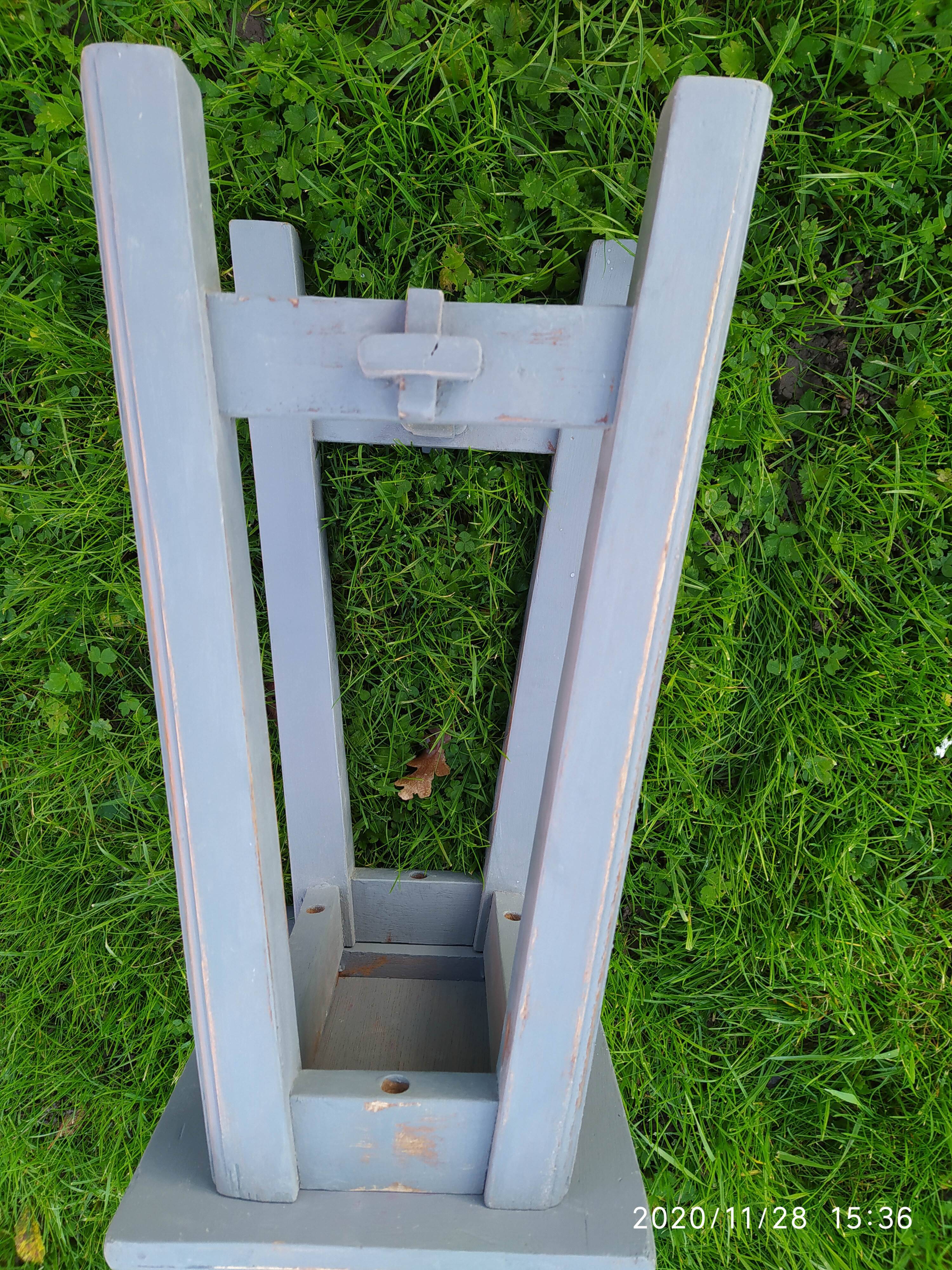 Industrial wooden stool