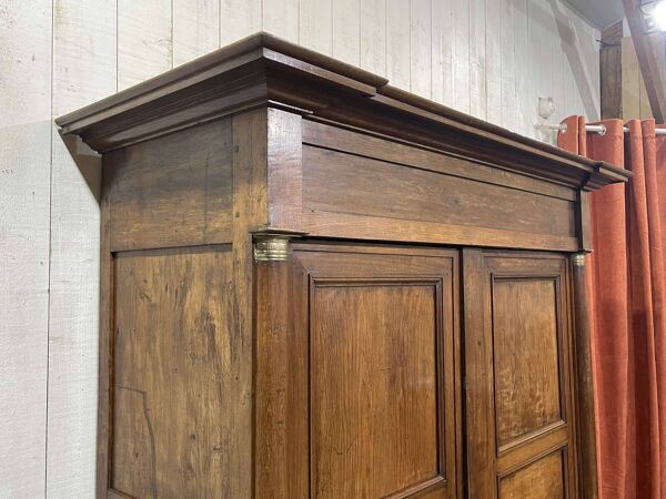 Armoire penderie Empire début XIXème en chêne