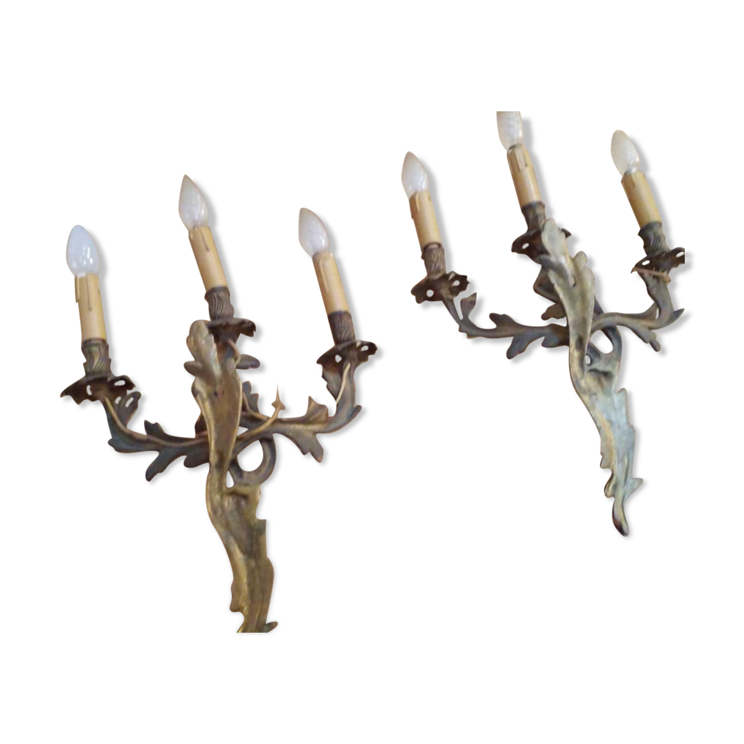 2 wall lamps Louis xv