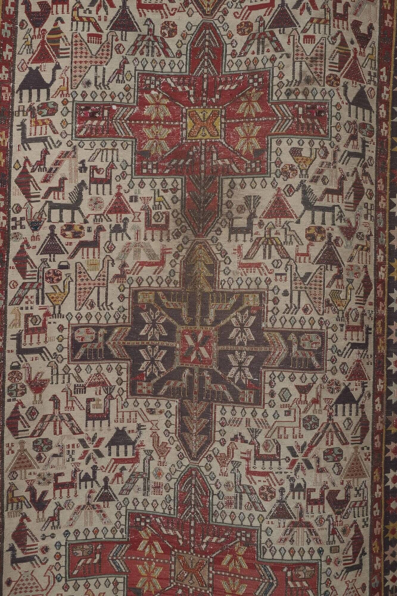 Vintage Turkish hallway rug 108x278 cm