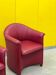 Red leather armchair on wheels, maison de sede. ( price for one )
