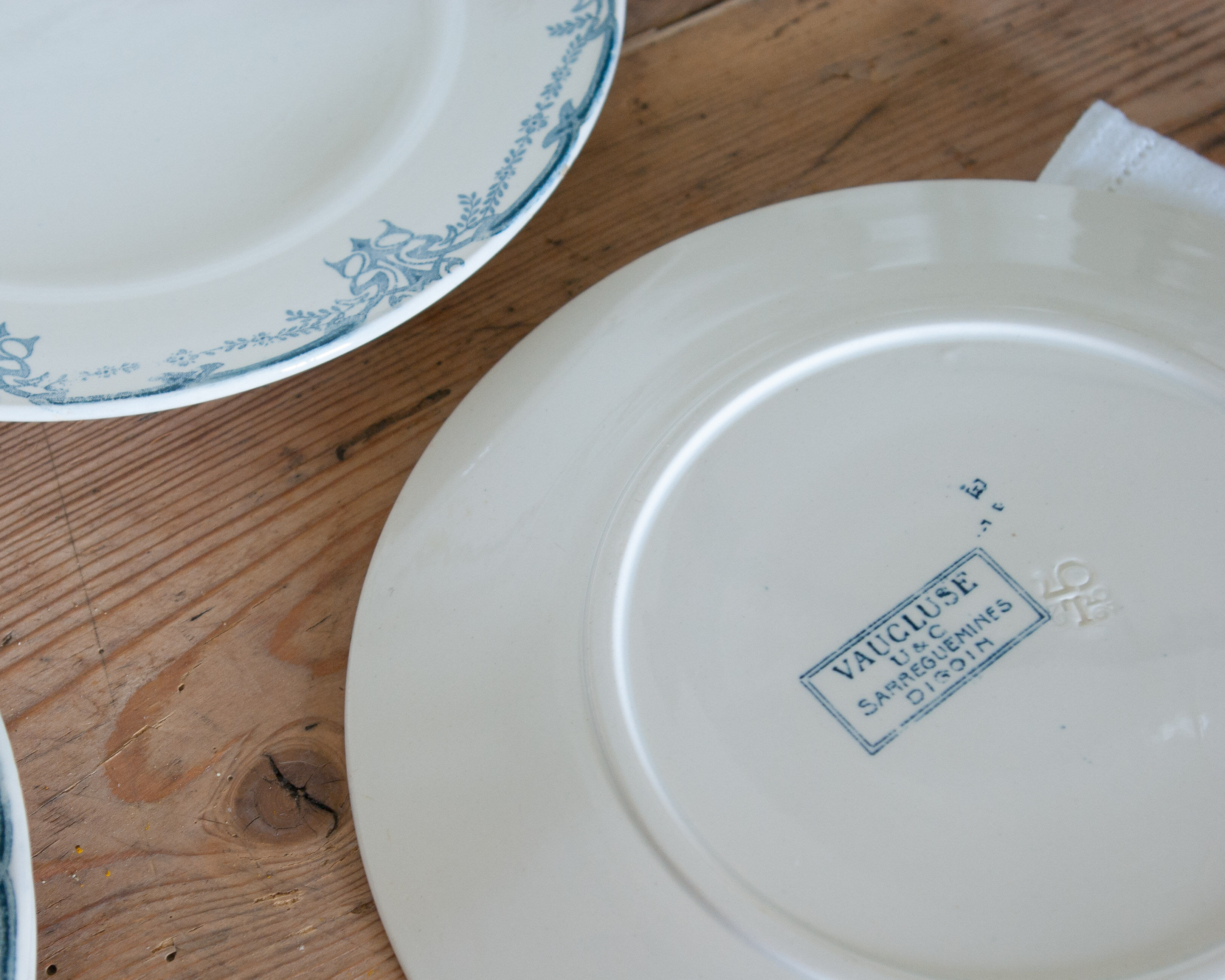 Antique dessert plates-iron ground