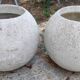 Paire jardinières boule sphère vintage