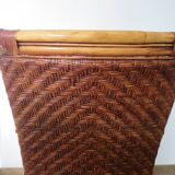 Woven rattan armchair, 1980s