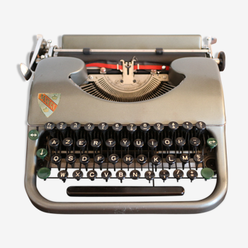 Machine à écrire Select en métal gris