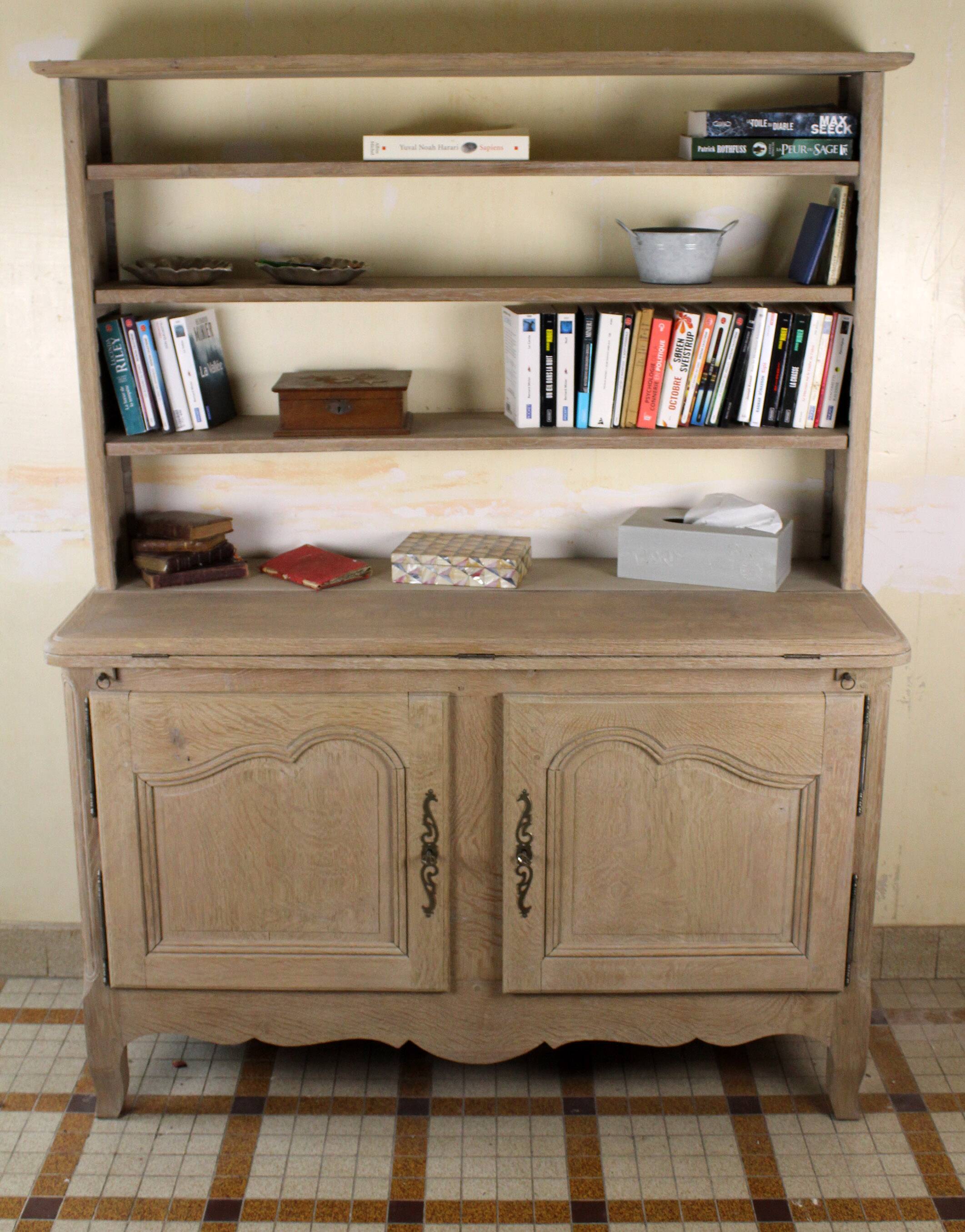 Solid oak patinated sideboard/desk
