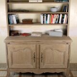 Solid oak patinated sideboard/desk
