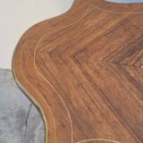 Napoleon III violin-shaped middle desk table 19th in marquetry