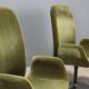 Paire de fauteuils vintage en tissu, mousse et métal, design Italie années 1970