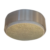 Glass and aluminum ceiling lamp, 1960