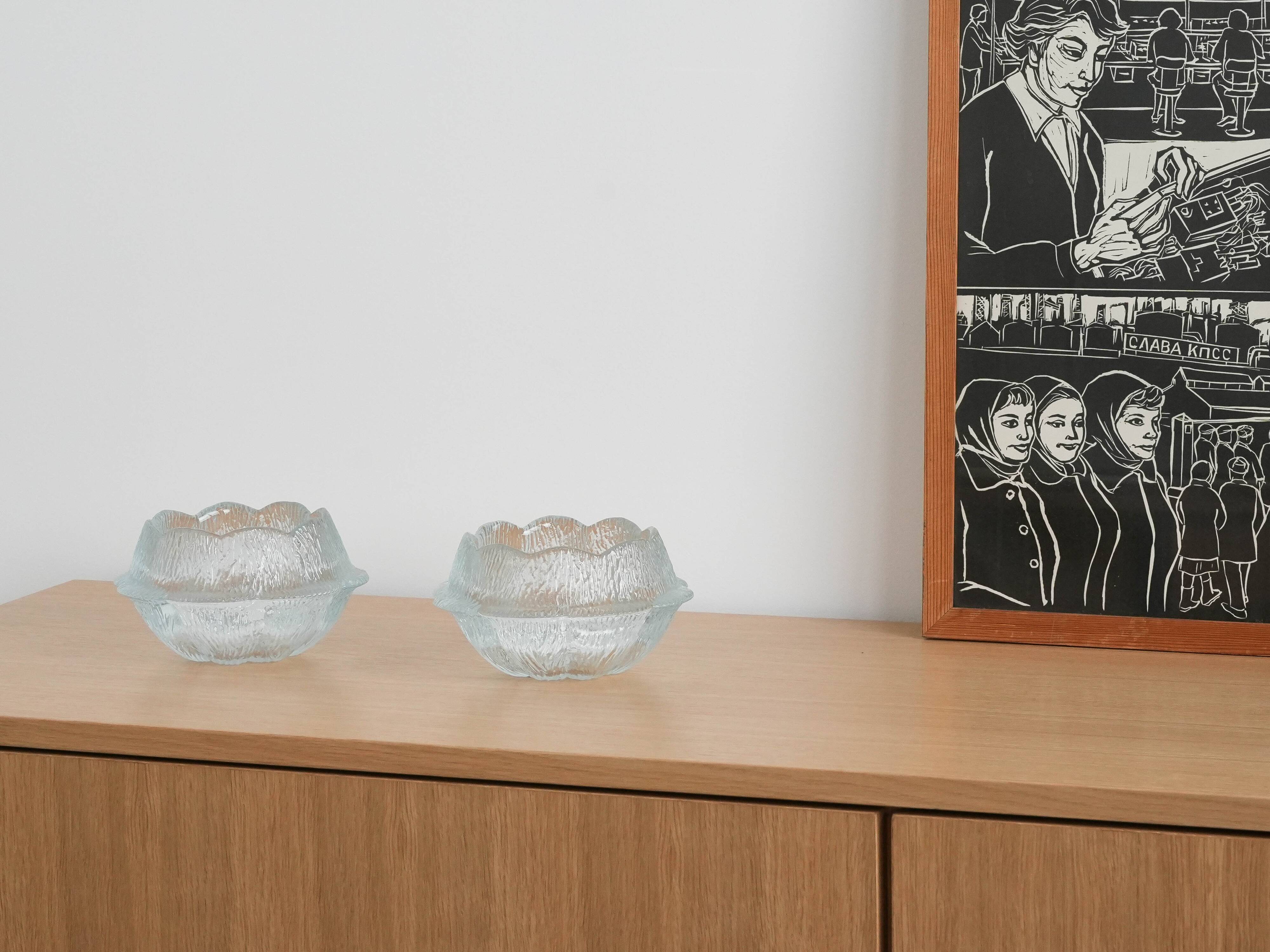 Glass bowl, Danish design, 1980s, manufacturer: Holmegaard, designer: Sidse