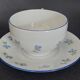 Tasse en porcelaine décor aux barbeaux peint à la main A.M