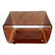 Meuble d'appoint en plexiglas fumé marron
