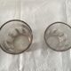 Verres anciens côtelés sans pied