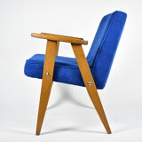 Original 60s icon, armchair 366 designer J. Chierowski, blue