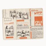 Etagere vintage string metal faux wood very deco 1960