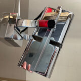 Vintage hinged wall lamp in chromed metal