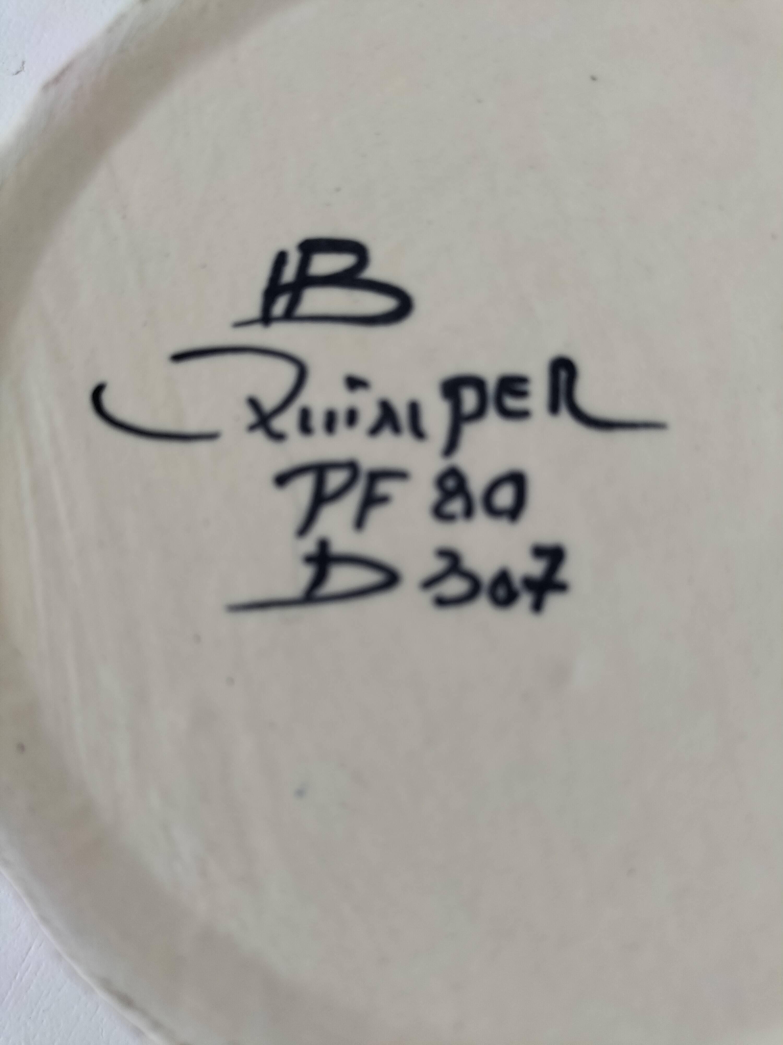 HB Quimper geometric design 70s bonbonnière