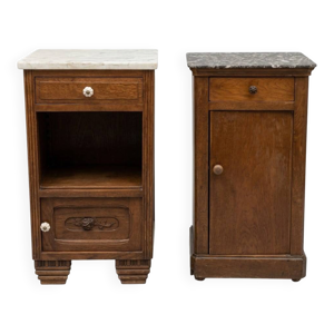 lot 2 tables nuit - marbre