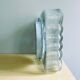 Spanish square textured glass flush mount lamp