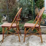 Paire d’anciennes chaises de bistrot terrasse
