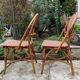 Pair of antique bistro terrace chairs