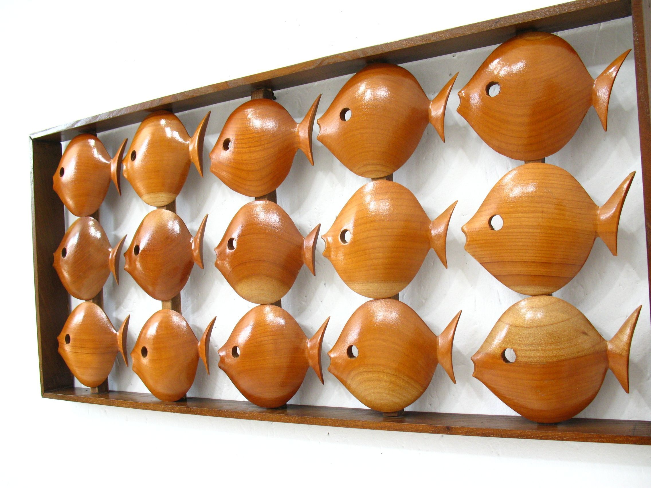Wall decoration in teak, Denmark 70