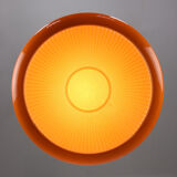 Mid-century acrylic italian orange pendant lamp