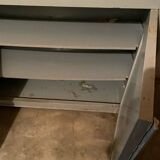 Buffet à 2 portes ancien vintage gris nuage