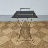 table door Brass vinyl and perforated sheet metal , 60s