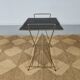 table door Brass vinyl and perforated sheet metal , 60s