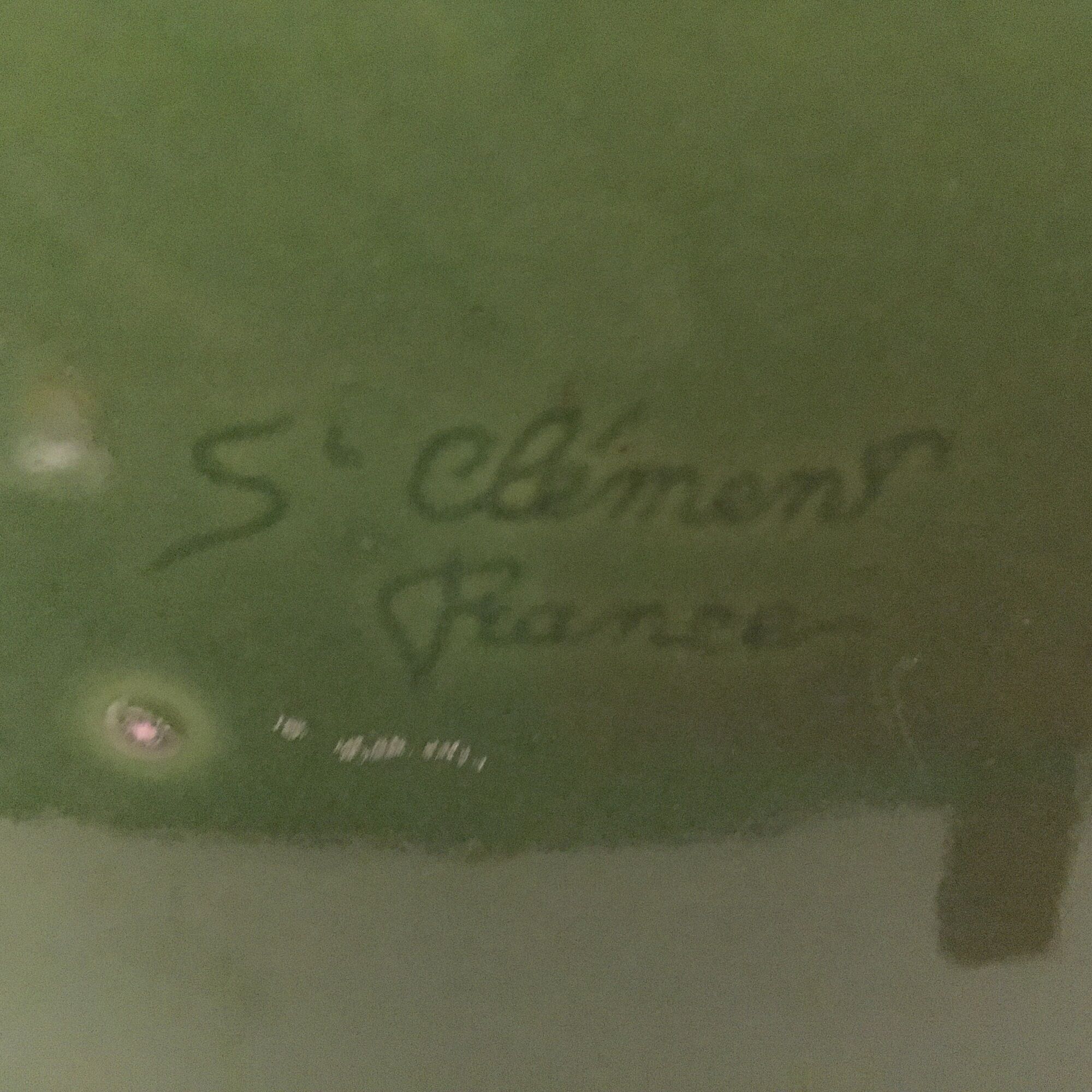 Set of 6 plates in slurry decorated with leaf decoration, "St Clément"