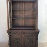 Renaissance oak library buffet from the 19th century.