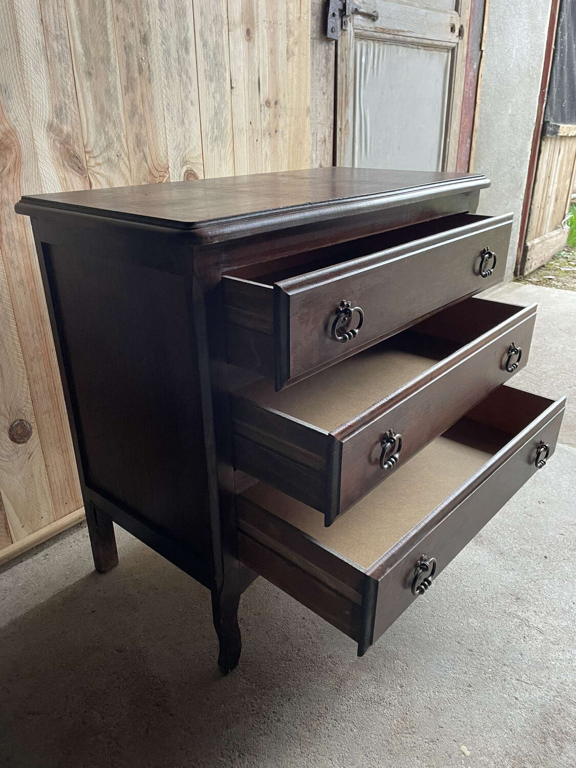 Commode bois 3 tiroirs