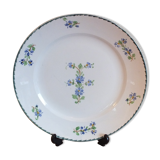 Round dish in Iron earth blueberry decoration