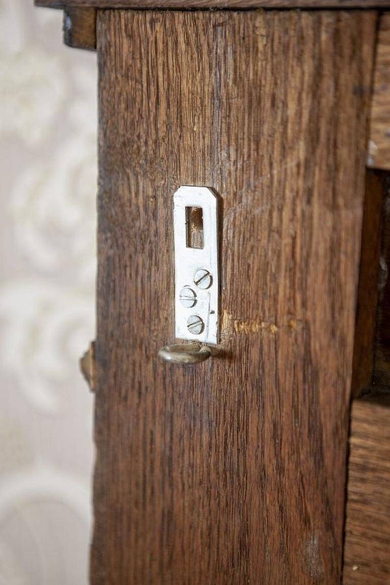 Renaissance Revival Mirror in Brown Oak Frame, 1950s