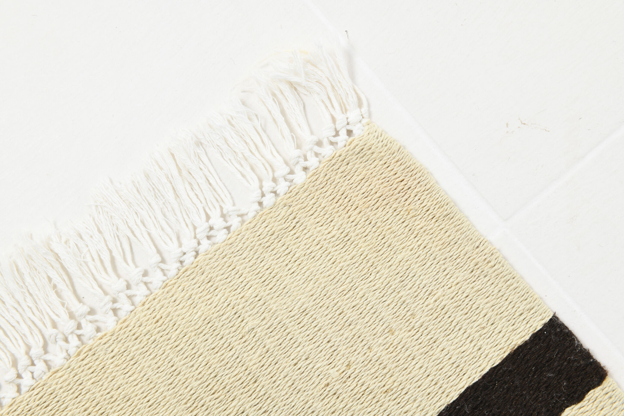Handmade hemp runner rug 283x77 cm