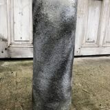 Large vase Biot glass bubbled grey patinated design 1970