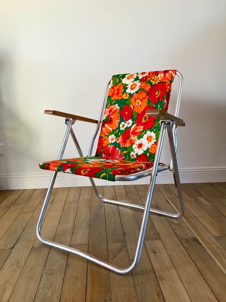 Paire de chaises de camping à fleurs vitaminées 70