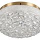 1960s 1970s Ceiling Lamp Ice Glass Doria Germany Space Age Design