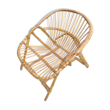 Rattan shell chair