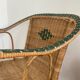 Fauteuil en osier vintage