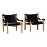 Set of Sirocco safari chairs by Arne Norell for Arne Norell AB, Sweden, 1960s.