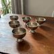 Set of 6 silver-plated metal egg cups