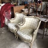Two Louis XV style armchairs