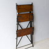 Old wood and metal stepladder