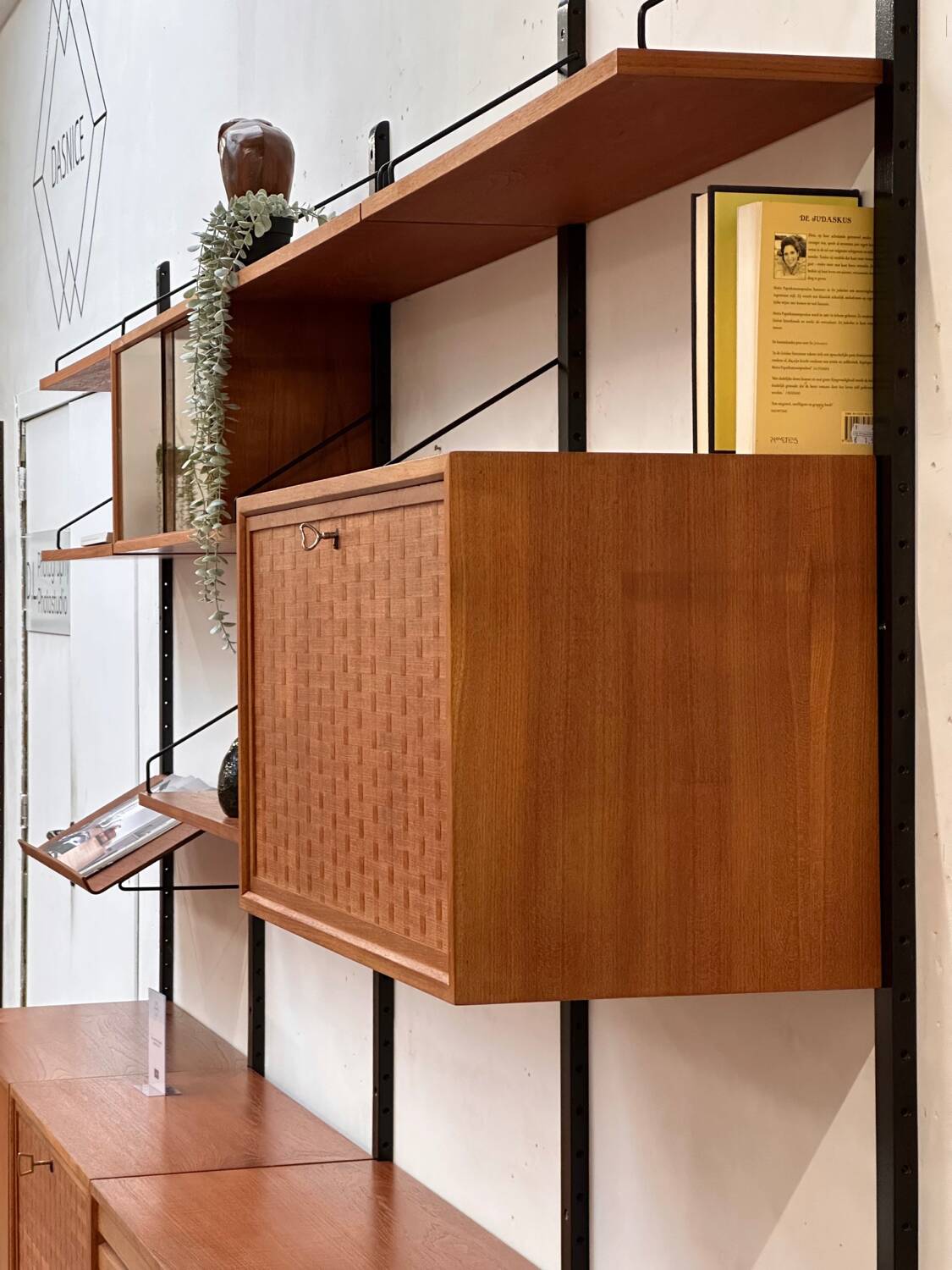 Unité murale modulaire scandinave en teck par Poul Cadovius pour Royal System, Danemark Années 1960