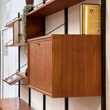 Unité murale modulaire scandinave en teck par Poul Cadovius pour Royal System, Danemark Années 1960